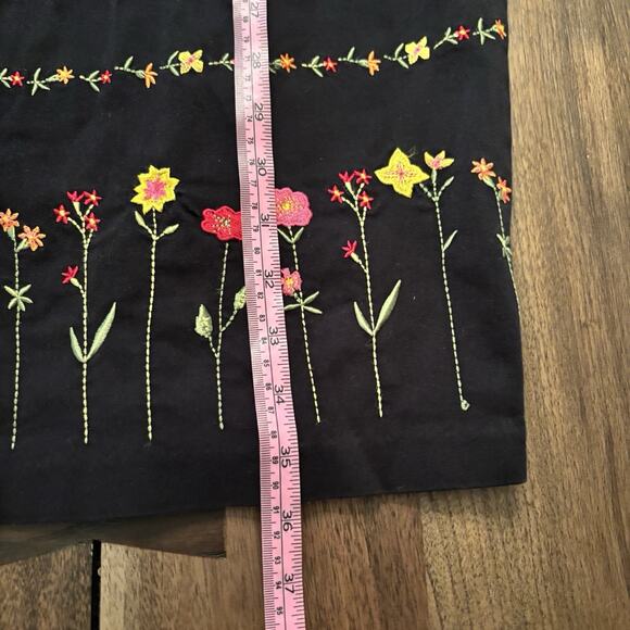 TEDDI Dresses Womens Dress Cotton Sleeveless Floral Embroidered Hem Pockets-14 - Picture 9 of 10